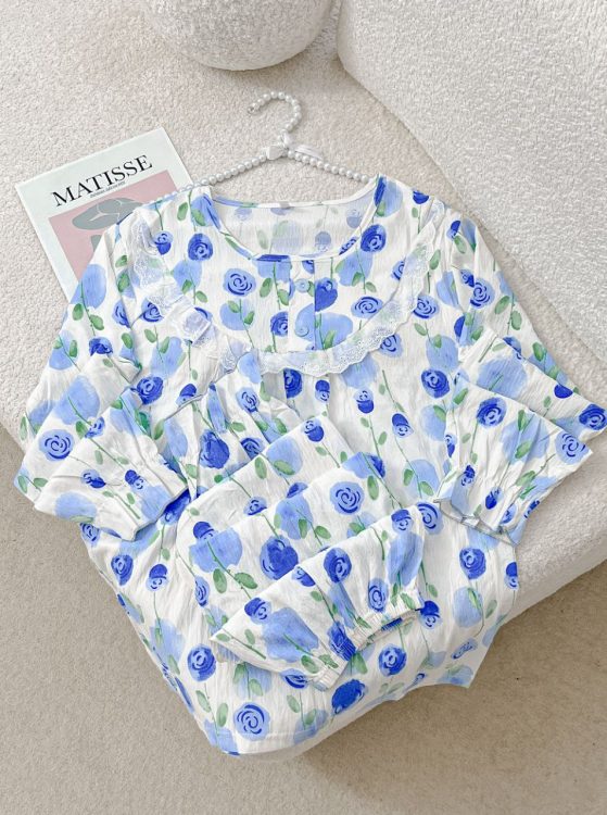 10 طرح بلوز شلوار یقه خشتی موسلین وارداتیکد6063