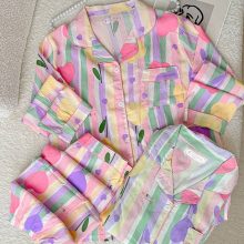 ست دو تیکه موسلین آستین بلند وارداتی کد 6068