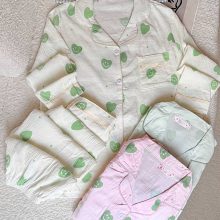 ست دو تیکه موسلین آستین بلند وارداتی کد 6070