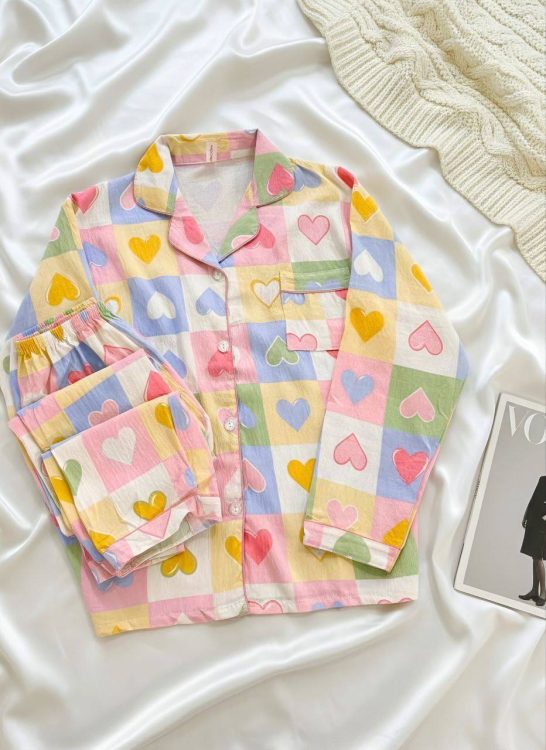 23 طرح ست بلوز شلوار آستین بلند موسلین وارداتی کد 6117