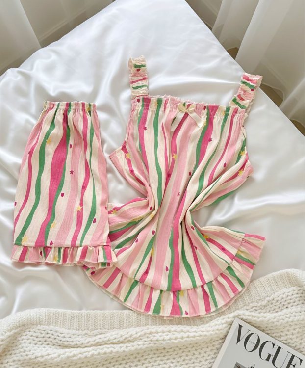 20 طرح ست دو تیکه تاپ شلوارک موسلین وارداتی کد 6123